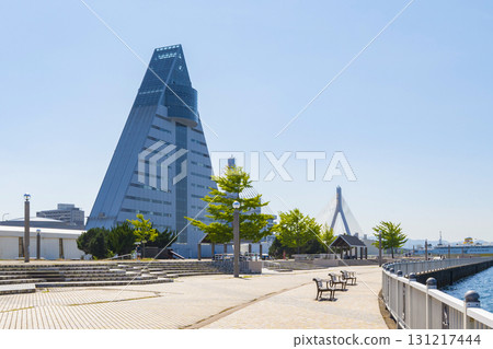 Aomori Prefectural Tourist and Products Center Aspam and the view of Aomori Port 131217444