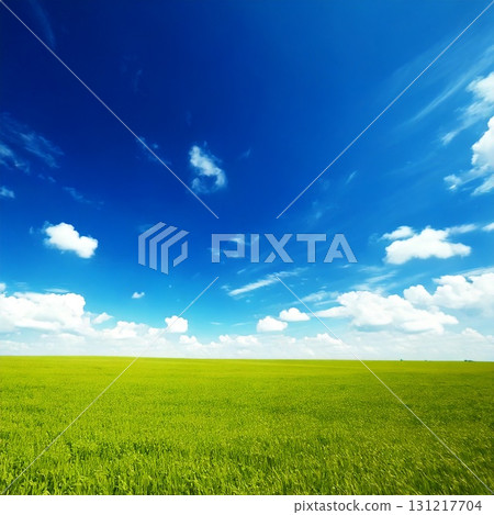 Vivid and refreshing summer sky landscape design Vivid and refreshing summer sky landscape design 131217704