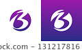 Letter B in circle abstract icon logo design 131217816