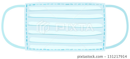 Disposable mask illustration vector material Disposable mask illustration vector material 131217914