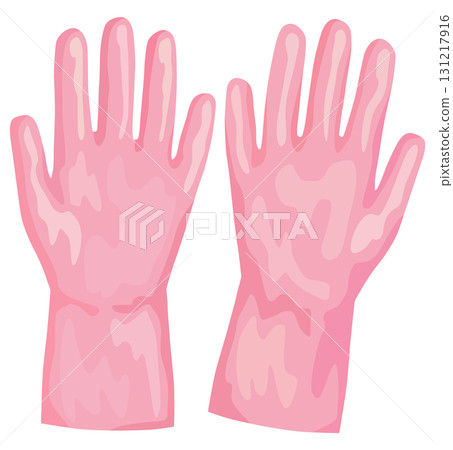 Simple rubber glove illustration vector material 131217916