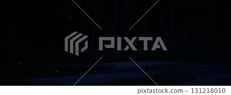 Fireflies flying across the forest floor along the river 131218010