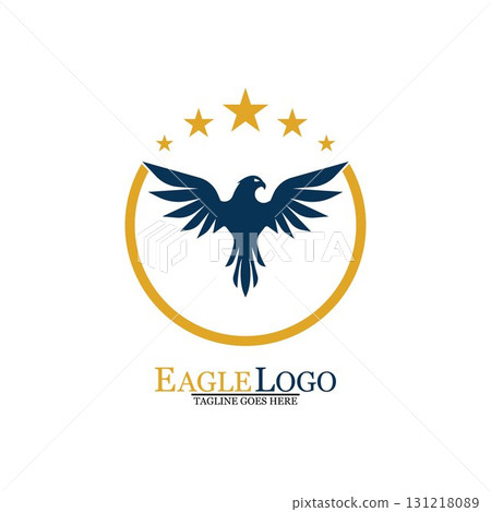 Falcon Eagle Bird Logo Template Vector Icon Falcon Eagle Bird Logo Template Vector Icon 131218089