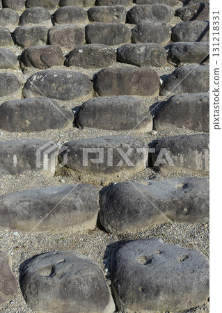 Kasuga Castle Park in Yamagata City and the equestrian statue of Mogami Yoshiaki 131218331