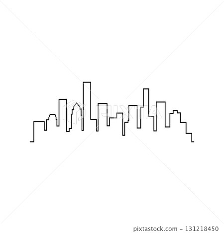 Modern City skyline . city silhouette. vector illustration in flat design Modern City skyline . city silhouette. vector illustration in flat design 131218450
