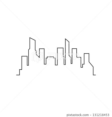 Modern City skyline . city silhouette. vector illustration in flat design 131218453