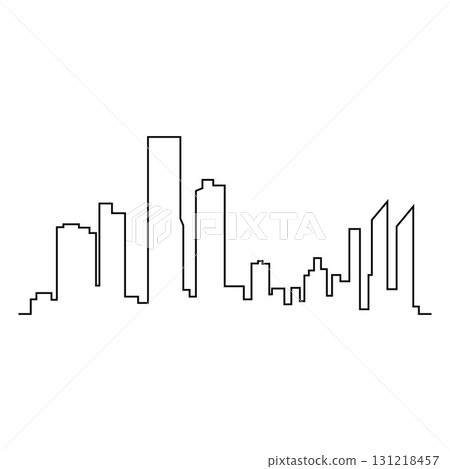 Modern City skyline . city silhouette. vector illustration in flat design Modern City skyline . city silhouette. vector illustration in flat design 131218457