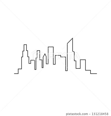Modern City skyline . city silhouette. vector illustration in flat design Modern City skyline . city silhouette. vector illustration in flat design 131218458