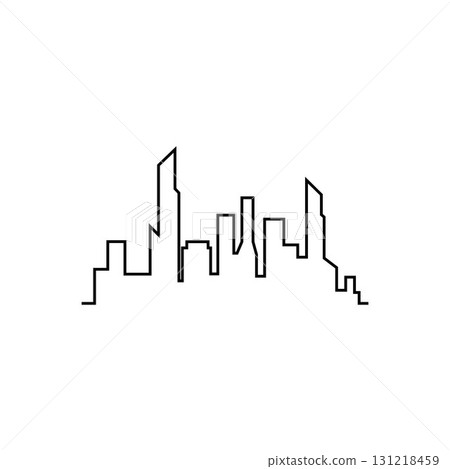 Modern City skyline . city silhouette. vector illustration in flat design Modern City skyline . city silhouette. vector illustration in flat design 131218459