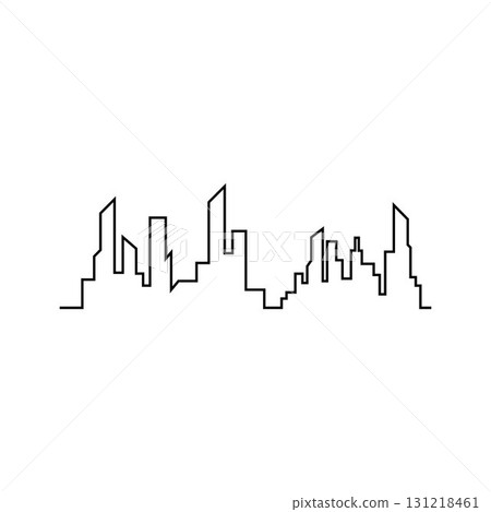Modern City skyline . city silhouette. vector illustration in flat design Modern City skyline . city silhouette. vector illustration in flat design 131218461