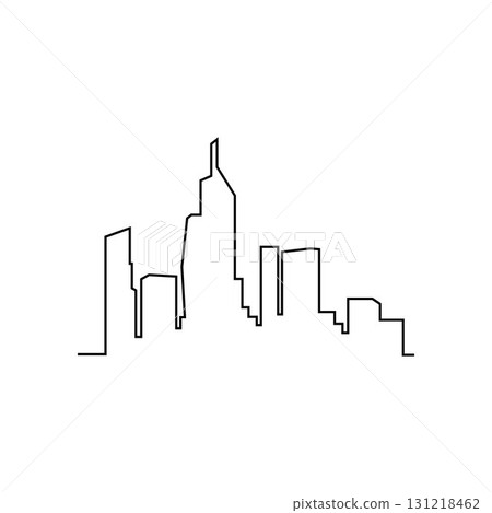 Modern City skyline . city silhouette. vector illustration in flat design 131218462