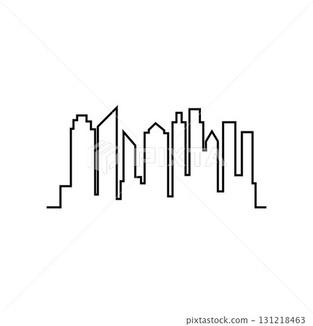 Modern City skyline . city silhouette. vector illustration in flat design Modern City skyline . city silhouette. vector illustration in flat design 131218463