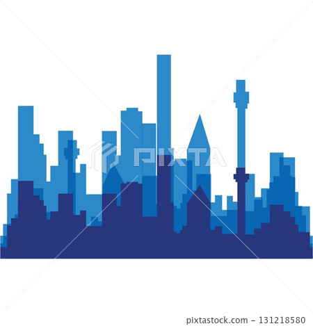 Modern City skyline . city silhouette. vector illustration in flat design Modern City skyline . city silhouette. vector illustration in flat design 131218580