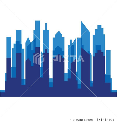 Modern City skyline . city silhouette. vector illustration in flat design 131218594