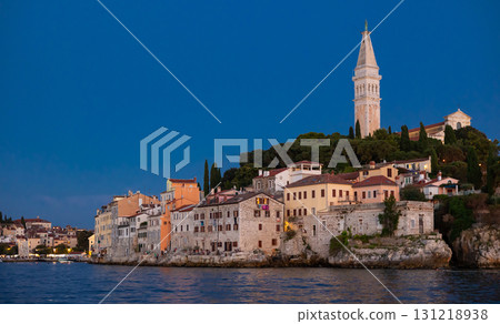 Evening view of city of Rovinj, Croatia 131218938