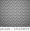 The geometric pattern with wavy lines. Seamless vector background. Gray and black texture. Simple lattice graphic design 131219079