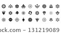 Flower icons set. Isolated elements for design. Vector graphics. 131219089