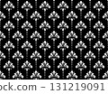 Flower geometric pattern. Seamless vector background. White and black ornament 131219091