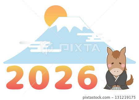 富士山和2026年黃道十二宮的可愛插圖 1 富士山和2026年黃道十二宮的可愛插圖 1 131219175