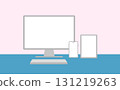 Simple illustration of a computer, smartphone, and tablet 131219263