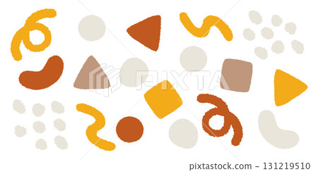 Autumn color abstract pattern icon set 131219510