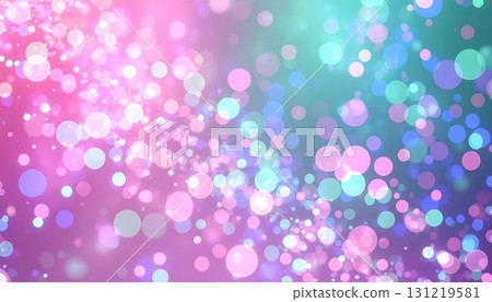 Dreamy Light Shower: Pink and Blue Sparkling Abstract Background 131219581