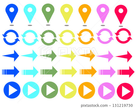 Colorful arrow icon material 131219730