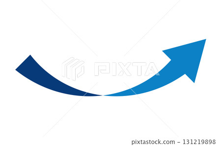 3D 風格彎曲箭頭,單個,藍色 3D 風格彎曲箭頭,單個,藍色 131219898