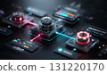 sound mixer console with color glow 131220170