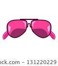 Illustration of Pink Aviator Sunglasses 131220229