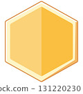 Blank Yellow Hexagon Badge Illustration 131220230