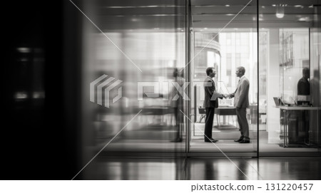 Symbolic scene of business agreement and success 131220457