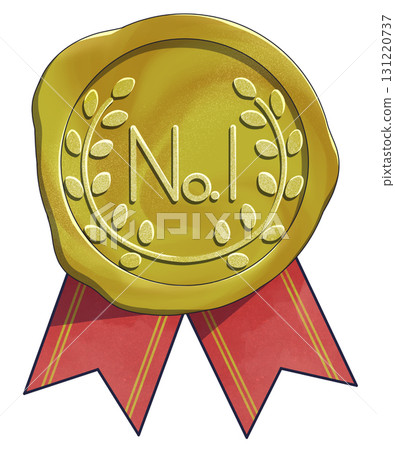 Gold sealing stamp ranking material two ribbons Gold sealing stamp ranking material two ribbons 131220737