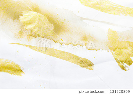 Japanese-style abstract background with striking gold brushstrokes 131220809