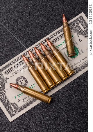 Money, cash dollars to fund weapons for war and defense against attack. Dollars for war 131220988