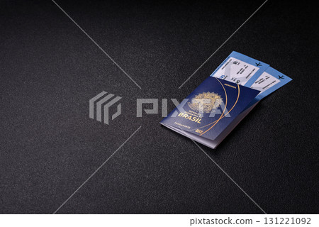 Brazilian passport for travelling, flying and doing business. Brazil document, id 131221092