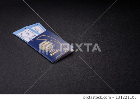 Brazilian passport for travelling, flying and doing business. Brazil document, id 131221103