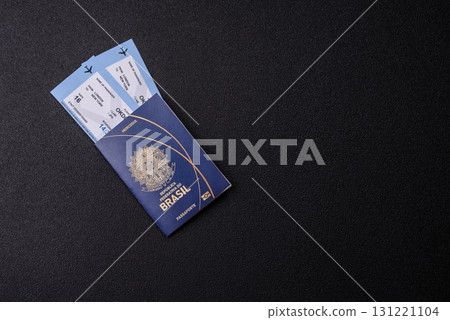 Brazilian passport for travelling, flying and doing business. Brazil document, id Brazilian passport for travelling, flying and doing business. Brazil document, id 131221104