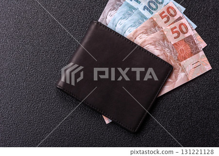 Cash paper money of Brazil, notes as a conceptual background of investment, savings 131221128