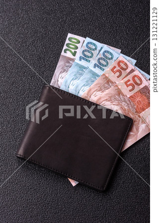 Cash paper money of Brazil, notes as a conceptual background of investment, savings 131221129