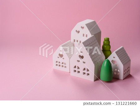 House, buying or selling real estate, concept background with money and piggy bank. Real estate House, buying or selling real estate, concept background with money and piggy bank. Real estate 131221660