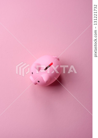 House, buying or selling real estate, concept background with money and piggy bank. Real estate 131221732