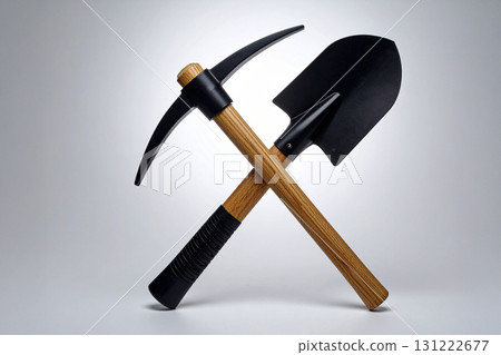 A shovel and a pickaxe 131222677