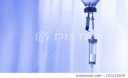 Health care background of IV drip chamber closeup with copy-space 131225020