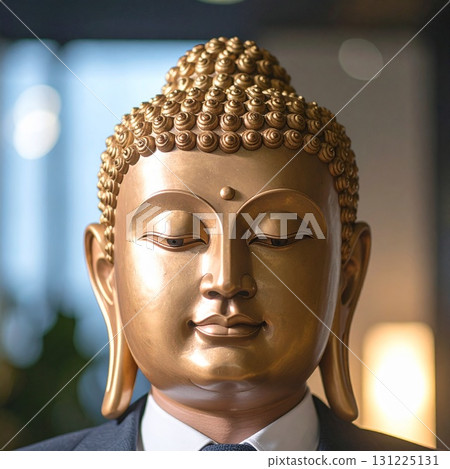 Smiling Buddha in a suit illustration Smiling Buddha in a suit illustration 131225131