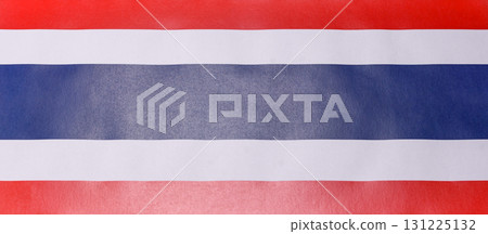 Thailand flag in red, blue and white color as a symbol of independence. Flag of Thailand 131225132