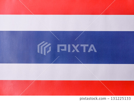 Thailand flag in red, blue and white color as a symbol of independence. Flag of Thailand 131225133
