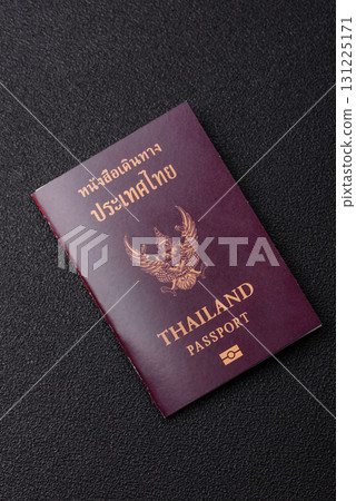 Thailand passport for travelling, flying and doing business. Thailand document, id Thailand passport for travelling, flying and doing business. Thailand document, id 131225171