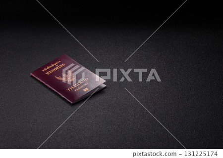 Thailand passport for travelling, flying and doing business. Thailand document, id 131225174