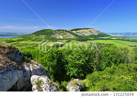 South Moravia Landscape with Palava Hills. Czech Republic Nature View 131225839